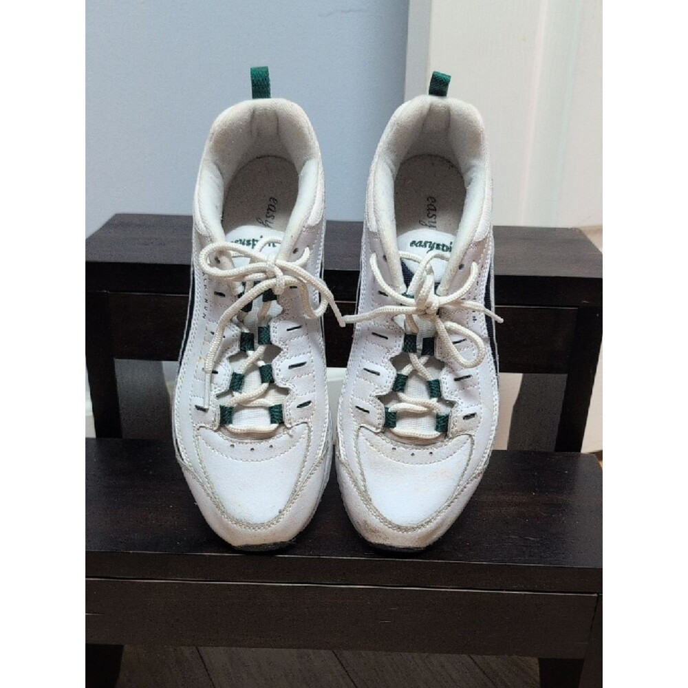 Easy Spirit Romy White Sneakers Green/Blue Accents Size 8M - Picture 2 of 10